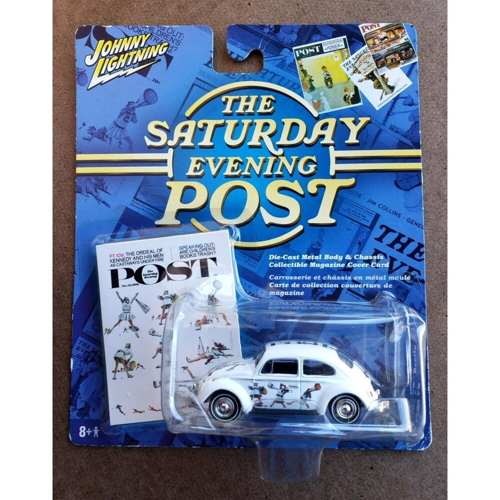 2005 Johnny Lightning 1965 VW BEETLE White #07 The Saturday Evening Post WL 1:64